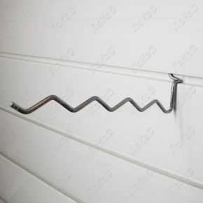 Крючок-змейка на экономпанель, L=200мм, цинк