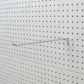 Крючок для перфорированной панели одинарный L=300мм d=5мм, шаг 50мм, цинк