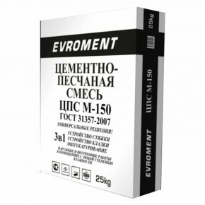 Смесь песчано-цементная ЧелСи EVROMENT М-150 25 кг ЧелСи